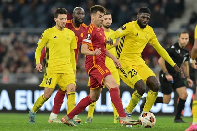 Foto Alfredo Falcone LaPresse 14 Dicembre 2023 - Roma, Italia - calcio - Roma vs Sheriff Tiraspol - Uefa Europa League 2023-2024 Girone G - Stadio Olimpico di Roma. Nella foto: Stephan El Shaarawy (92 AS Roma) Foto Alfredo Falcone LaPresse December 14, 2023 Rome, Italy - sport, soccer - Roma vs Sheriff Tiraspol - Uefa Europe League 2023-2024 Group G - Olimpic Stadium & xee;n Rome. In the pic: Stephan El Shaarawy (92 AS Roma)  Copyright: xAlfredoxFalcone LaPressex