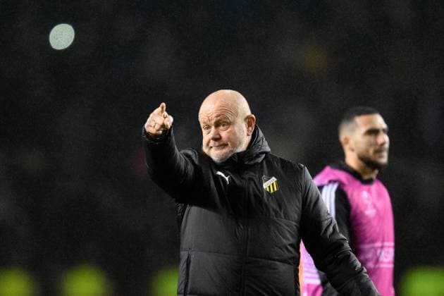 231214 Head coach Per Mathias Hogmo of Häcken after the UEFA Europa League match between Qarabag and Häcken on December 14, 2023 in Baku Photo Carl Sandin BILDBYRAN code CS CS0469 football soccer football uefa europa league qarabag häcken bbeng  Copyright: CARLxSANDIN BB231214CS113