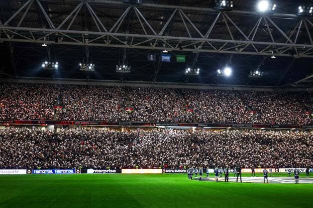 AMSTERDAM, 14-12-2023 , JohanCruyff Arena, Europa League Football season 2023 2024. Supporters during the match Ajax - AEK Athens. Ajax - AEK Athens  x23520085x Copyright: