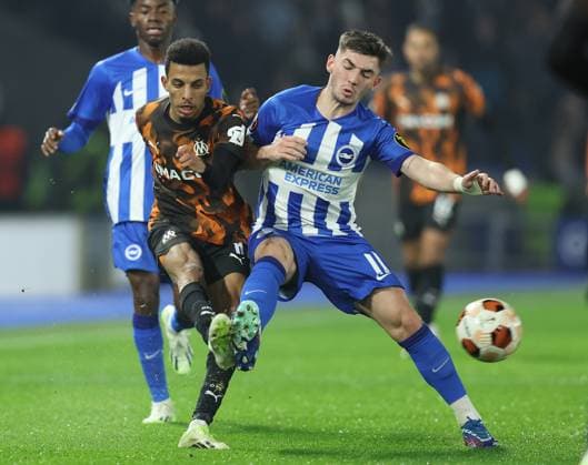 Football, EL, Brighton & Hove Albion - Olympique Marseille