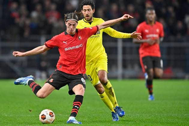 Rennes Villarreal PHOTOPQR OUEST FRANCE Philippe RENAULT ; Rennes ; 14 12 2023 ; UEFA. Europa League. Phase de groupe. Football. Rennes Villarreal Bertug Yildirim Rennes Photo Philippe RENAULT Ouest-France Rennes France  Copyright: xPHOTOPQR OUESTxFRANCE MAXPPPxPhilippexRENAULTx 20231214OFR7210 20231214OFR7210