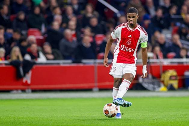 AMSTERDAM, 14-12-2023 , JohanCruyff Arena, Europa League Football season 2023 2024. Ajax player Jorrel Hato during the match Ajax - AEK Athens. Ajax - AEK Athens  x23520904x Copyright:
