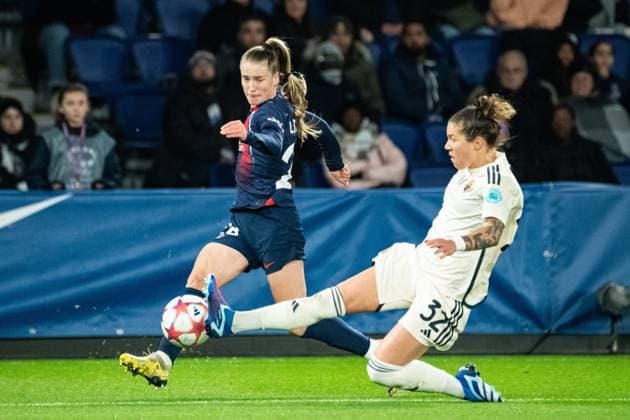 Korbin Albert (PSG) FOOTBALL : PSG vs AS Roma - UEFA WomenÂ’s Champions League - 14 12 2023 BaptisteAutissier Panoramic 