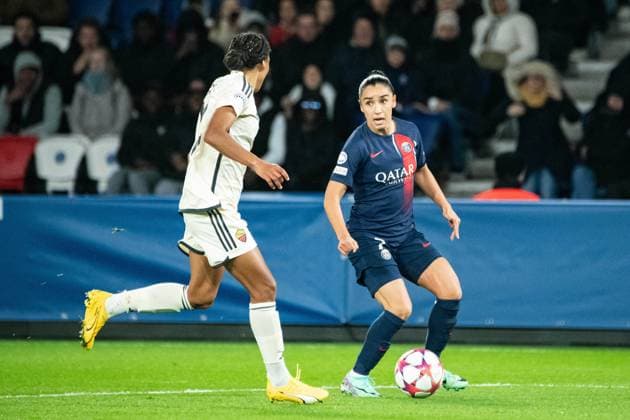 Sakina Karchaoui (PSG) FOOTBALL : PSG vs AS Roma - UEFA WomenÂ’s Champions League - 14 12 2023 BaptisteAutissier Panoramic 
