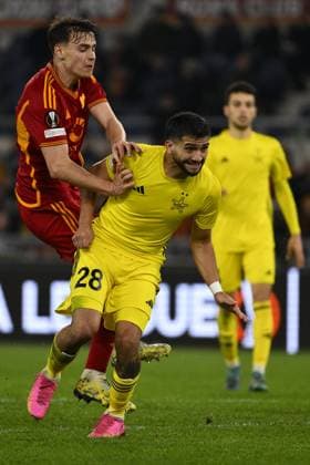 Nicolo Pisilli of A.S. Roma during the UEFA Europa League Matchday 6, Group G, between A.S. Roma - F.C. Sheriff Tiraspol on 14 December 2023 at the Olympic Stadium in Rome, Italy.  Copyright: xDomenicoxCippitelli IPAxSportx x xx IPA_42226671 IPA_Agency_IPA42226671