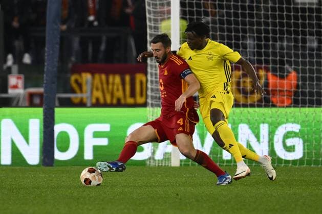 Bryan Cristante of A.S. Roma during the UEFA Europa League Matchday 6, Group G, between A.S. Roma - F.C. Sheriff Tiraspol on 14 December 2023 at the Olympic Stadium in Rome, Italy.  Copyright: xDomenicoxCippitelli IPAxSportx x xx IPA_42226733 IPA_Agency_IPA42226733