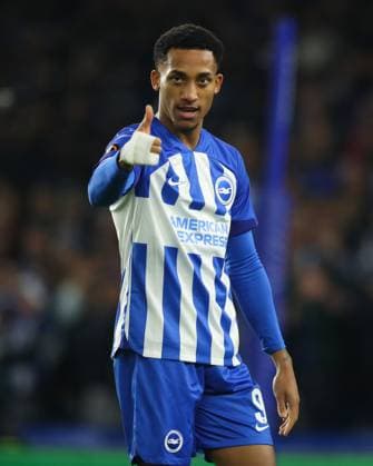 Brighton and Hove Albion v Olympique de Marseille, Brighton, UK - 14 Dec 2023 Joao Pedro of Brighton and Hove Albion during the Europa League match between Brighton and Hove Albion and Olympique de Marseille at The Amex Stadium, Brighton on 14 December 2023 ( Brighton The Amex Stadium Brighton England Copyright: xMicahxCrook PPAUKx PPA-075427