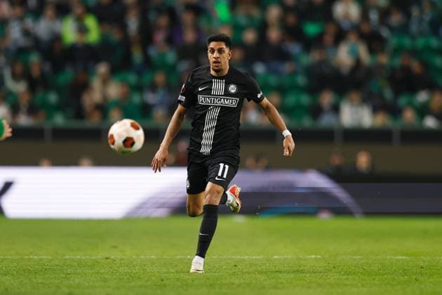 Manprit Sarkaria (Graz), DECEMBER 14, 2023 - Football Soccer : UEFA Europa League group D matchday6 between Sporting Clube de Portugal 3-0 SK Sturm Graz at the Estadio Jose Alvalade in Lisbon, Portugal. Noxthirdxpartyxsales  (238483319)