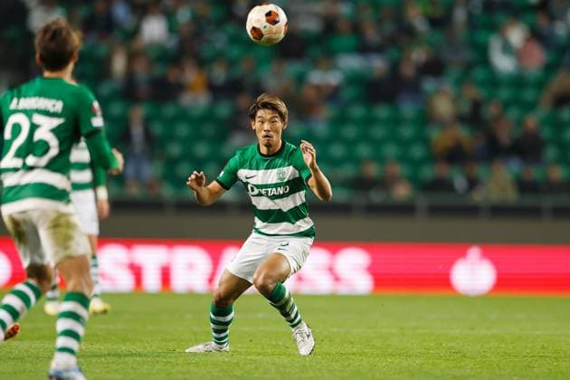 Hidemasa Morita (SportingCP), DECEMBER 14, 2023 - Football Soccer : UEFA Europa League group D matchday6 between Sporting Clube de Portugal 3-0 SK Sturm Graz at the Estadio Jose Alvalade in Lisbon, Portugal. Noxthirdxpartyxsales  (238485811)