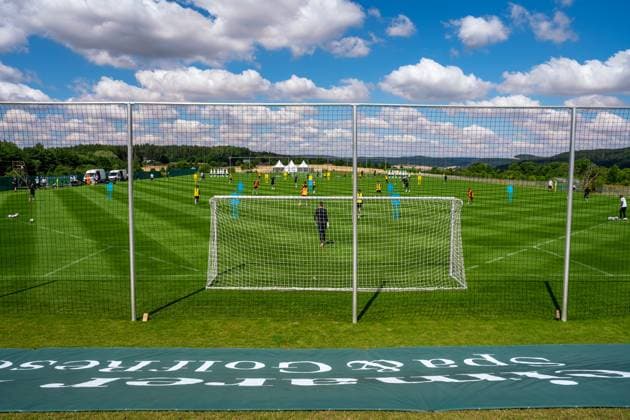 Football Euro 2024 DFB mens national team trains ahead of EURO 2024 in Thuringia The German national football team is preparing for Euro 2024 on the training pitches at the Spa and Golf Resort Weimarer Land 12 07 2022 Photo Stefan Eberhardt medien partner net via DFB DFB mens national team trains ahead of EURO 2024 in Thuringia