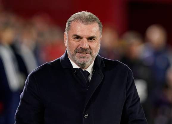 Nottingham, England, 15th December 2023. Ange Postecoglou coach of Tottenham during the Premier League match at the City Ground, Nottingham. Picture credit should read: Andrew Yates Sportimage EDITORIAL USE ONLY. No use with unauthorised audio, video, data, fixture lists, club league logos or live services. Online in-match use limited to 120 images, no video emulation. No use in betting, games or single club league player publications. SPI-2803-0002