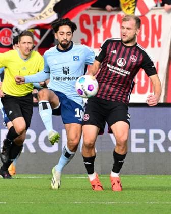 16 12 2023 Soccer season 2023 2024 2 Soccer Bundesliga 17 Matchday 1 FC Nürnberg FCN Club Hamburger SV HSV Sportfoto Zink xwoxzix DFL regulations prohibit any use of photographs as image sequences and or quasi video only for editorial use Immanuel Pherai 10, Hamburger SV HSV Johannes Geis 5, 1 FC Nürnberg FCN