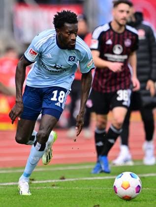 16 12 2023 Soccer season 2023 2024 2 Soccer Bundesliga 17 Matchday 1 FC Nürnberg FCN Club Hamburger SV HSV Sportfoto Zink xwoxzix DFL regulations prohibit any use of photographs as image sequences and or quasi video only for editorial use Bakery Jatta 18, Hamburger SV HSV Freisteller Einzelbild