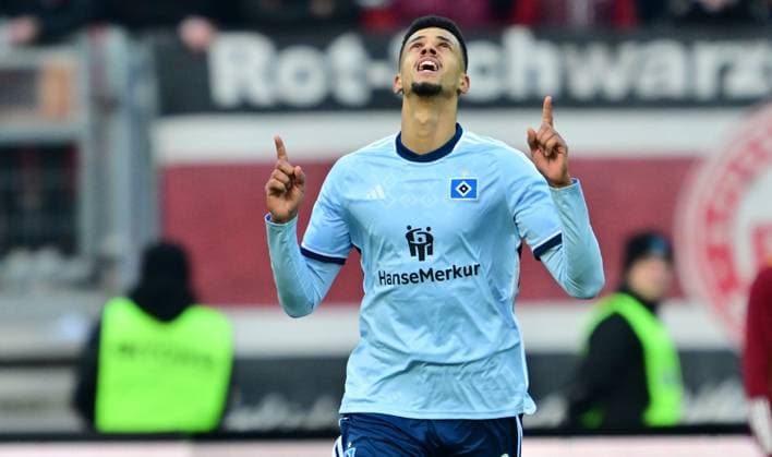 16 12 2023 Soccer season 2023 2024 2 Soccer Bundesliga 17 Matchday 1 FC Nürnberg FCN Club Hamburger SV HSV Sportfoto Zink xwoxzix DFL regulations prohibit any use of photographs as image sequences and or quasi video only for editorial use Torjubel Jubel Freude nach Treffer Tor Torschuß zum 0 1 durch Robert Glatzel 9, Hamburger SV HSV