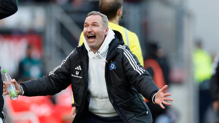 Picture Coach Tim Walter Hamburger SV cheering after the goal to 2 0, cheering, jubilant, jubilant, emotions l r 16 12 2023, Football, 2 Bundesliga, 1 FC Nürnberg Hamburger SV, GER, Nuernberg, Max Morlock Stadion, DFL REGULATIONS PROHIBIT ANY USE OF PHOTOGRAPHS AS IMAGE SEQUENCES AND OR QUASI VIDEO Copyright: HMBxMedia xHeikoxBecker