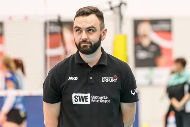 Mateusz Zarczynski Schwarz Weiss Erfurt, Coach portrait, single image, 16 12 2023, Erfurt Germany , Volleyball, 2 Bundesliga Women Pro, Schwarz Weiss Erfurt SSC Freisen xprx