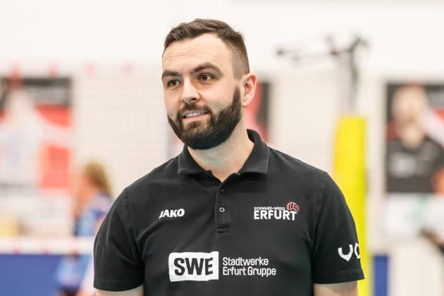 Mateusz Zarczynski Schwarz Weiss Erfurt, Coach portrait, single image, 16 12 2023, Erfurt Germany , Volleyball, 2 Bundesliga Women Pro, Schwarz Weiss Erfurt SSC Freisen xprx