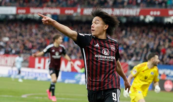Image Daichi Hayashi 1 FC Nuernberg, 9 16 12 2023, Football, 2 Bundesliga, 1 FC Nürnberg Hamburger SV, GER, Nuernberg, Max Morlock Stadion, DFL REGULATIONS PROHIBIT ANY USE OF PHOTOGRAPHS AS IMAGE SEQUENCES AND OR QUASI VIDEO Copyright: HMBxMedia xHeikoxBecker
