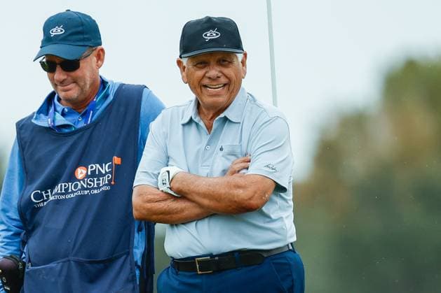 December 16, 2023: Lee Trevino during Round One of the PNC Championship golf tournament at the Ritz-Carlton Golf Club in Orlando, Florida. CSM Orlando United States of America - ZUMAc04_ 20231216_zma_c04_238 Copyright: xDarrenxLeex
