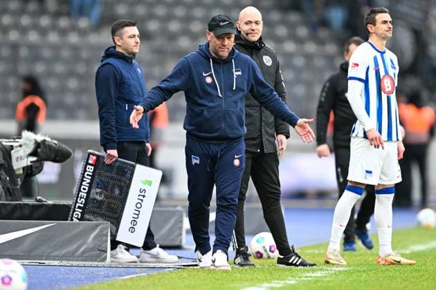 2 Bundesliga Hertha BSC Berlin VfL Osnabrück on 16 12 2023 at the Olympiastadion in Berlin Coach Pal Dardai Hertha BSC Berlin dissatisfied, disappointed, disappointed, dejected MT