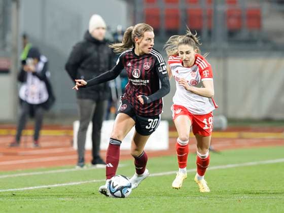 17 12 2023 Soccer Season 2023 2024 1 Women Soccer Bundesliga 10 Matchday 1 FC Nuremberg FCN Club FC Bayern Munich FCB Sportfoto Zink DaMa xdaxmax Medina Desic 30, 1 FC Nuremberg FCN Katharina Naschenweng 19, FC Bayern Munich FCB