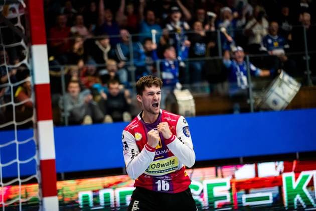 15 12 2023, GER, Handball, 1 Bl, Maenner, Saison 23 24, 17 Spieltag, ThSV Eisenach THW Kiel Mateusz Kornecki ThSV Eisenach,16 99817 Eisenach Werner Assmann Halle Thueringen Germany