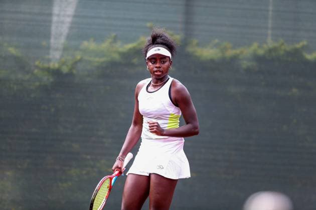 RECORD DATE NOT STATED NAIROBI, KENYA - 19; Angella Okutoyi of Kenya during ITF Women (W25) World Tennis Tour at Nairobi Club on December 19, 2023 in Nairobi, Kenya. Photo by Chris Omollo Copyright: xx