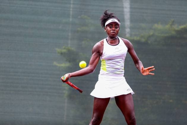 RECORD DATE NOT STATED NAIROBI, KENYA - 19; Angella Okutoyi of Kenya during ITF Women (W25) World Tennis Tour at Nairobi Club on December 19, 2023 in Nairobi, Kenya. Photo by Chris Omollo Copyright: xx