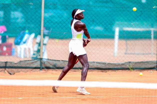 RECORD DATE NOT STATED NAIROBI, KENYA - 19; Angella Okutoyi of Kenya during ITF Women (W25) World Tennis Tour at Nairobi Club on December 19, 2023 in Nairobi, Kenya. Photo by Chris Omollo Copyright: xx