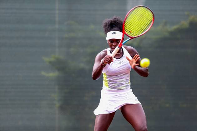 RECORD DATE NOT STATED NAIROBI, KENYA - 19; Angella Okutoyi of Kenya during ITF Women (W25) World Tennis Tour at Nairobi Club on December 19, 2023 in Nairobi, Kenya. Photo by Chris Omollo Copyright: xx