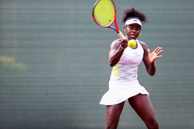 RECORD DATE NOT STATED NAIROBI, KENYA - 19; Angella Okutoyi of Kenya during ITF Women (W25) World Tennis Tour at Nairobi Club on December 19, 2023 in Nairobi, Kenya. Photo by Chris Omollo Copyright: xx