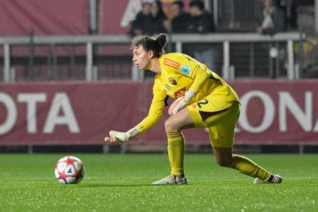 Camela Ceasar (AS Roma) during the UEFA WomenÃ¢& x80;& x99;s Champions League 2023 24 group stage group C match between AS Roma vs Paris Saint Germain FC at the Tre Fontane stadium Rome on 20 December 2023.  Copyright: xFabrizioxCorradetti IPAxSportx x xx IPA_42346130 IPA_Agency_IPA42346130