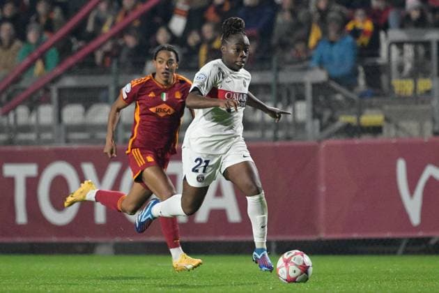 UEFA Champions League Women football match - Roma vs Paris Saint-Germain Sandy Baltimore of Paris Saint-Germain during the UEFA WomenÃ¢& x80;& x99;s Champions League 2023 24 group stage group C match between AS Roma vs Paris Saint Germain FC at the Tre Fontane stadium Rome on 20 December 2023. Rome Italy  Copyright: xIPAxSport ABACAx