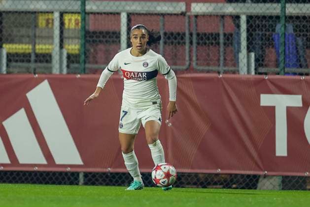 UEFA women™s Champions League Group C AS Roma vs Paris Saint-Germain Football Club Sakina Karchaoui of Paris Saint-Germain controls the ball during UEFA women™s Champions League Group C match between AS Roma vs Paris Saint-Germain Football Club at tre fontane stadium, Rome, December 20, 2023. ABPH5808 Copyright: xAntonioxBalascox