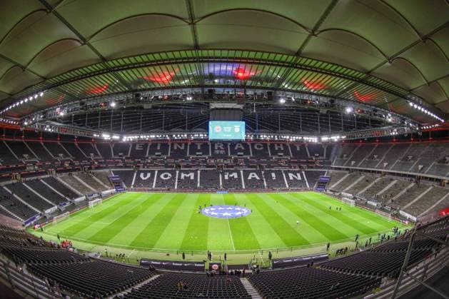 UWCL Eintracht Frankfurt Benfica Lisbon on 21 12 2023 at Deutsche Bank Park in Frankfurt Deutsche Bank Park interior view MH