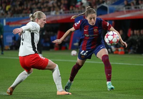 FC Barcelona, Barca v FC Rosengard: Group A - UEFA Women s Champions League 2023 24 Ona Batlle and Emilia Larsson are playing in the match between FC Barcelona and FC Rosengard for week 4 of the UEFA Women s Champions League at the Johan Cruyff Stadium in Barcelona, Spain, on December 21, 2023. Barcelona Spain  Copyright: xUrbanandsportx originalFilename:urbanandsport-fcbarcel231221_npP0i.jpg