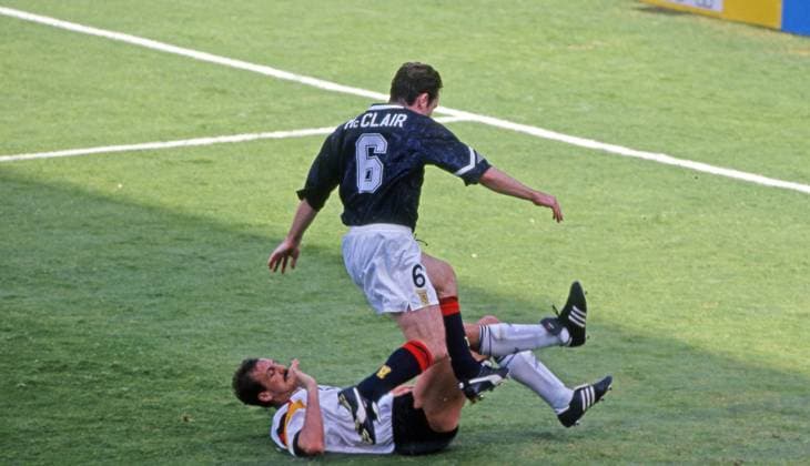 15 06 92 Germany Scotland Sweden, Nörrköping, 15 06 1992, Football, European Championship 1992 in Sweden, Germany Scotland 2 0 v l Jürgen Kohler Germany , Brian McClair Scotland