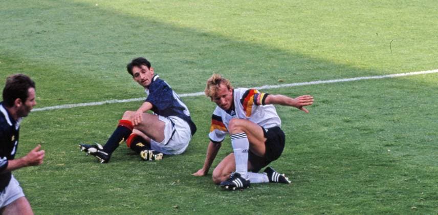 15 06 92 Germany Scotland Sweden, Nörrköping, 15 06 1992, Football, European Championship 1992 in Sweden, Germany Scotland 2 0 v l Kevin Gallacher Scotland , Andreas Brehme Germany