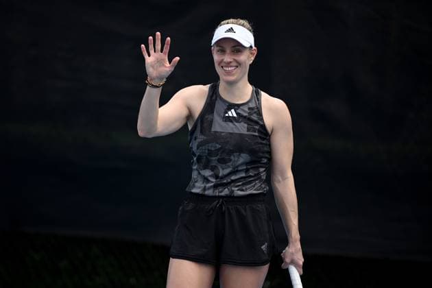 Tennis, WTA tournament in Sydney, Angelique Kerber training