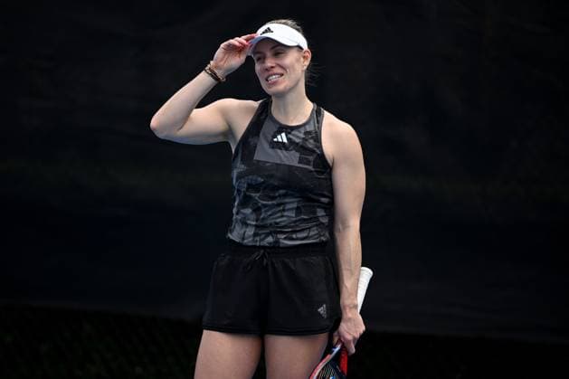 TENNIS UNITED CUP PRACTICE SYDNEY, Agelique Kerber of Germany gestures during a practice session ahead of the 2024 United Cup tennis tournament, at Sydney Olympic Park Tennis Centre in Sydney, Wednesday, December 27, 2023. ( NO ARCHIVING, EDITORIAL USE ONLY, NO USE IN BOOKS WITHOUT CONSENT SYDNEY NSW AUSTRALIA  Copyright: xDANxHIMBRECHTSx 20231227001882334470