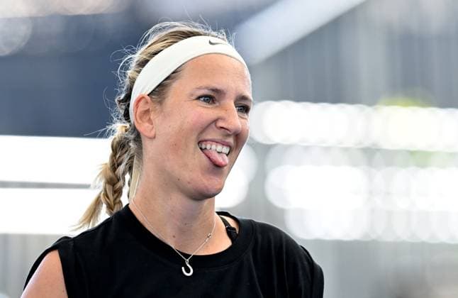 TENNIS BRISBANE INTERNATIONAL PRACTICE, Victoria Azarenka of Belarus reacts during a practice session ahead of the Brisbane International tennis tournament at Queensland Tennis Centre n Brisbane, Wednesday, December 27, 2023. ( NO ARCHIVING, EDITORIAL USE ONLY, NO USE IN BOOKS WITHOUT CONSENT BRISBANE QLD AUSTRALIA  Copyright: xDARRENxENGLANDx 20231227001882373066