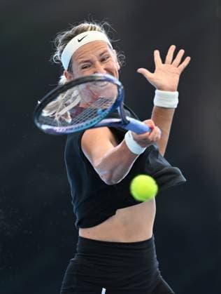 TENNIS BRISBANE INTERNATIONAL PRACTICE, Victoria Azarenka of Belarus in action during a practice session ahead of the Brisbane International tennis tournament at Queensland Tennis Centre n Brisbane, Wednesday, December 27, 2023. ( NO ARCHIVING, EDITORIAL USE ONLY, NO USE IN BOOKS WITHOUT CONSENT BRISBANE QLD AUSTRALIA  Copyright: xDARRENxENGLANDx 20231227001882375822