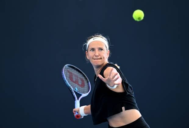 TENNIS BRISBANE INTERNATIONAL PRACTICE, Victoria Azarenka of Belarus in action during a practice session ahead of the Brisbane International tennis tournament at Queensland Tennis Centre n Brisbane, Wednesday, December 27, 2023. ( NO ARCHIVING, EDITORIAL USE ONLY, NO USE IN BOOKS WITHOUT CONSENT BRISBANE QLD AUSTRALIA  Copyright: xDARRENxENGLANDx 20231227001882376295