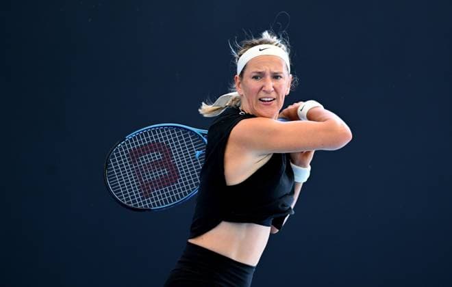 TENNIS BRISBANE INTERNATIONAL PRACTICE, Victoria Azarenka of Belarus in action during a practice session ahead of the Brisbane International tennis tournament at Queensland Tennis Centre n Brisbane, Wednesday, December 27, 2023. ( NO ARCHIVING, EDITORIAL USE ONLY, NO USE IN BOOKS WITHOUT CONSENT BRISBANE QLD AUSTRALIA  Copyright: xDARRENxENGLANDx 20231227001882377040