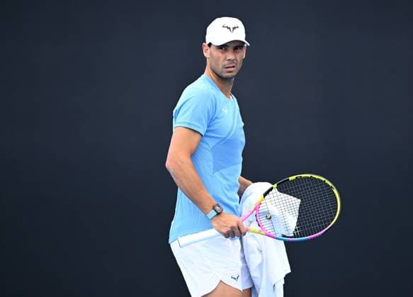 TENNIS BRISBANE INTERNATIONAL PRACTICE, Rafael Nadal of Spain is seen during a practice session ahead of the Brisbane International at the Queensland Tennis Centre in Brisbane, Thursday, December 28, 2023. ( NO ARCHIVING, EDITORIAL USE ONLY, NO USE IN BOOKS WITHOUT CONSENT BRISBANE QLD AUSTRALIA  Copyright: xDARRENxENGLANDx 20231228001882609750