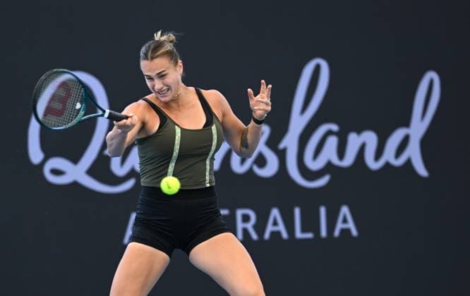 Tennis, WTA tournament in Brisbane, Training