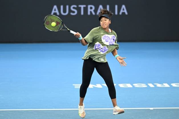 TENNIS BRISBANE INTERNATIONAL PREVIEW, Naomi Osaka of Japan in action during practice ahead of the Brisbane International at the Queensland Tennis Centre in Brisbane, Saturday, December 30, 2023.( NO ARCHIVING, EDITORIAL USE ONLY, NO USE IN BOOKS WITHOUT CONSENT BRISBANE QLD AUSTRALIA  Copyright: xDARRENxENGLANDx 20231230001883145174