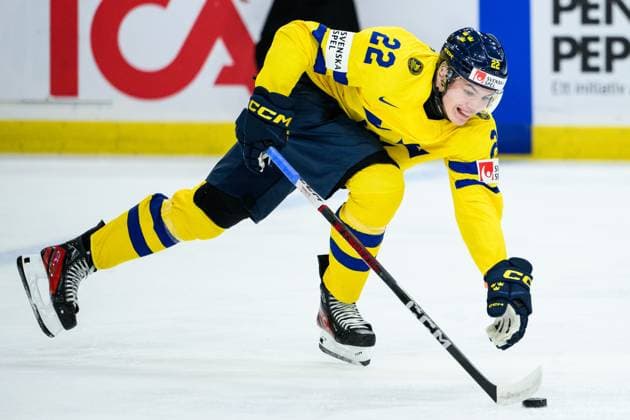 231229 Anton Wahlberg of Sweden during the 2024 IIHF World Junior Championship game between Canada and Sweden on December 29, 2023 in Gothenburg Photo Jesper Zerman BILDBYRAN kod JZ JZ0472 ishockey ice hockey jvm junior vm u20 2024 iihf world junior championship world juniors canada canada sverige sweden bbeng  Copyright: JESPERxZERMAN BB231229JZ236