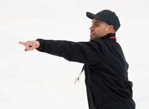 December 30, 2023, GOTHENBURG, SWEDEN: Canada head coach Alan Letang gestures during a drill at practice session at the IIHF World Junior Hockey Championship in Gothenburg, Sweden on Saturday, Dec. 30, 2023. Canada News - December 30, 2023  - ZUMAc35_ 20231230_zaf_c35_005 Copyright: xChristinnexMuschix