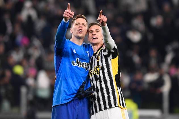 Sport Themen der Woche KW52 Sport Bilder des Tages Wojciech Szczesny and Arkadiusz Milik of Juventus FC celebrate at the emd of the Serie A football match between Juventus FC and AS Roma at Juventus stadium in Turin (Italy), December 30th, 2023. federicoxtardito